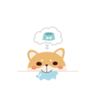 Shiba dog with Peach（個別スタンプ：7）