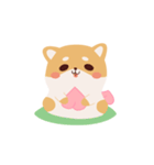 Shiba dog with Peach（個別スタンプ：13）