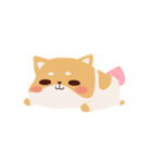 Shiba dog with Peach（個別スタンプ：14）