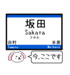 東海道線の琵琶湖線と北陸本線 今この駅 ！（個別スタンプ：3）