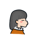 The side face of girl（個別スタンプ：15）