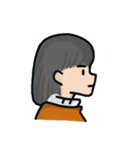 The side face of girl（個別スタンプ：25）