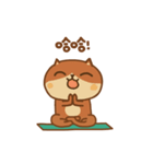 din dong sticker (yoga cat)（個別スタンプ：15）