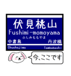 京阪 京都-大阪本線 宇治線 今この駅だよ！（個別スタンプ：8）