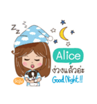 My name is Alice.（個別スタンプ：3）