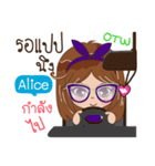 My name is Alice.（個別スタンプ：25）