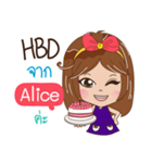 My name is Alice.（個別スタンプ：31）