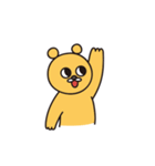 微笑む黄色い熊さん（個別スタンプ：1）
