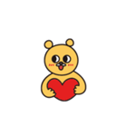 微笑む黄色い熊さん（個別スタンプ：11）