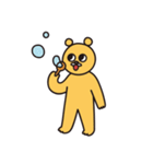 微笑む黄色い熊さん（個別スタンプ：19）