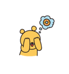 微笑む黄色い熊さん（個別スタンプ：23）