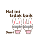 Cute rabbit stickers name, Dewi / デヴィ（個別スタンプ：27）
