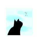 黒めの猫（個別スタンプ：11）