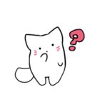 a white cat with smile（個別スタンプ：8）