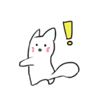 a white cat with smile（個別スタンプ：9）