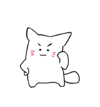 a white cat with smile（個別スタンプ：16）