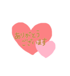 手書きでダブル♡のありがとう（個別スタンプ：3）