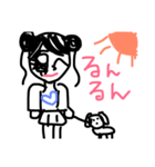 女子小学生の絵（個別スタンプ：5）