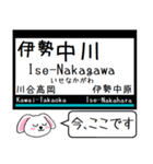 近鉄の山田線 鳥羽線 志摩線 今この駅だよ（個別スタンプ：1）