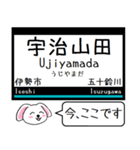 近鉄の山田線 鳥羽線 志摩線 今この駅だよ（個別スタンプ：14）