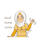 Muslim hijab kawaii girl Eng（個別スタンプ：2）