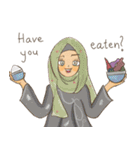 Muslim hijab kawaii girl Eng（個別スタンプ：10）