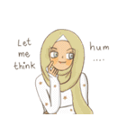 Muslim hijab kawaii girl Eng（個別スタンプ：14）