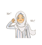 Muslim hijab kawaii girl Eng（個別スタンプ：16）