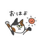 我が家のねこさん【みけねこ・イエロー】（個別スタンプ：9）