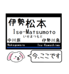 私鉄の名古屋線 湯の山線 今この駅だよ！（個別スタンプ：23）