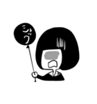 黒と白の女の子（個別スタンプ：13）