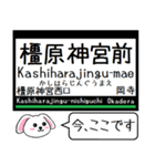 私鉄の南大阪線 吉野線 御所線今この駅だよ（個別スタンプ：11）