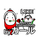 girl's Christmas tweet.（個別スタンプ：32）