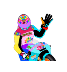 Moto Race Rainbow-colored Riders 31 @04（個別スタンプ：31）