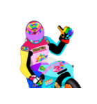 Moto Race Rainbow-colored Riders 31 @04（個別スタンプ：35）