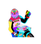 Moto Race Rainbow-colored Riders 31 @04（個別スタンプ：40）