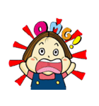 chubby girl with Hanging cheek（個別スタンプ：23）