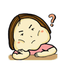 chubby girl with Hanging cheek（個別スタンプ：26）