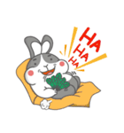 Funny life with rabbit and chicken（個別スタンプ：4）