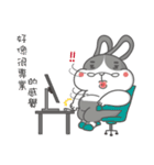 Funny life with rabbit and chicken（個別スタンプ：38）