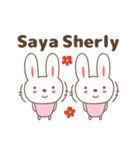 Cute rabbit stickers name, Sherly（個別スタンプ：1）