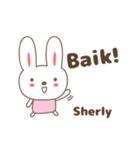 Cute rabbit stickers name, Sherly（個別スタンプ：2）