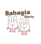 Cute rabbit stickers name, Sherly（個別スタンプ：4）