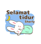 Cute rabbit stickers name, Sherly（個別スタンプ：8）