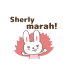 Cute rabbit stickers name, Sherly（個別スタンプ：10）