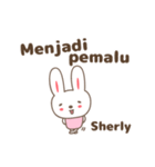 Cute rabbit stickers name, Sherly（個別スタンプ：11）