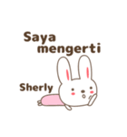Cute rabbit stickers name, Sherly（個別スタンプ：20）