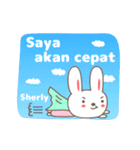 Cute rabbit stickers name, Sherly（個別スタンプ：23）