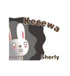 Cute rabbit stickers name, Sherly（個別スタンプ：29）