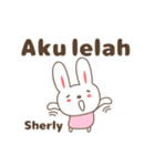 Cute rabbit stickers name, Sherly（個別スタンプ：30）